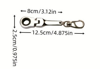 Ratchet Chrome 10mm Keyring
