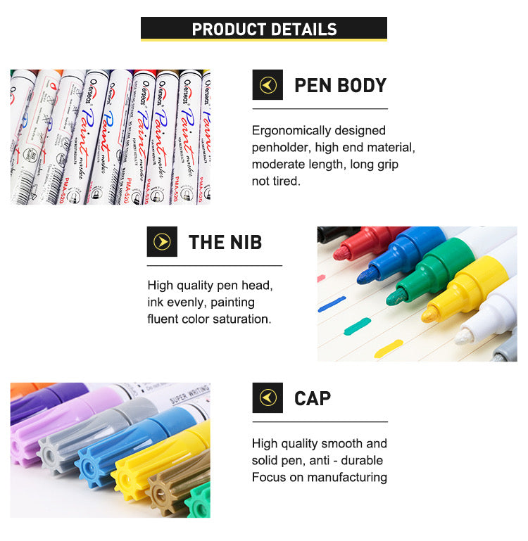 Tyre Permanent Paint Marker - White