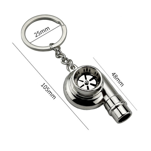 Turbo Charger Keyring - Silver