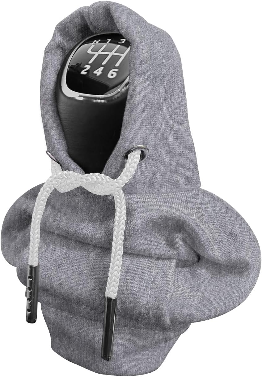 Car Mini Hoodie Shift Knob Cover - Universal Fit - Gray