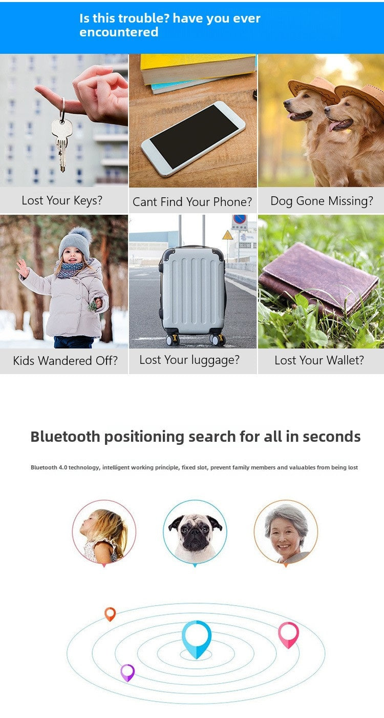 Anti-Lost Alarm Locator Tracker Personal Key
Finder for Pets,Kids, Car, Wallet, and Collar Easy to Locate