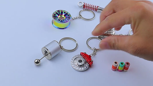 Brake Disc & Caliper Keyring - Black