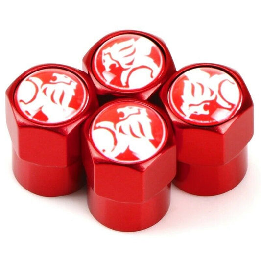 Holden Valve Caps - Red/Red